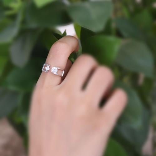 خاتم نسائي فضه 925s مقاس قابل للتعديل