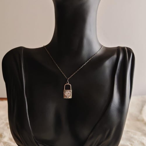 سلسال قفل الحب فضه 925s