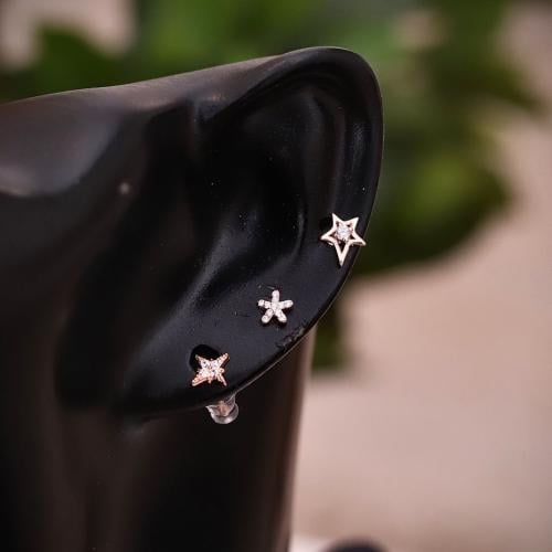 حلق 6 قطع فضة 925s