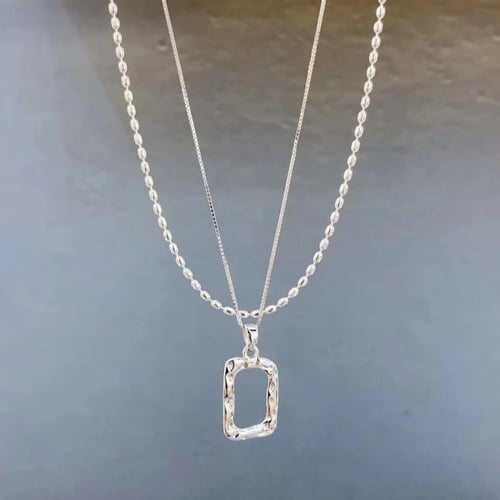 سلسال المربع المجوف فضه 925s