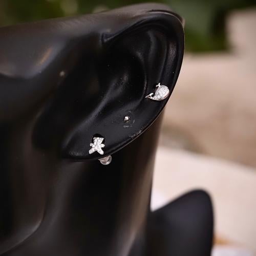 حلق 6 قطع فضة 925s