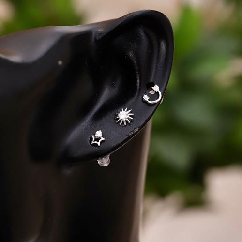 حلق 6 قطع فضة 925s