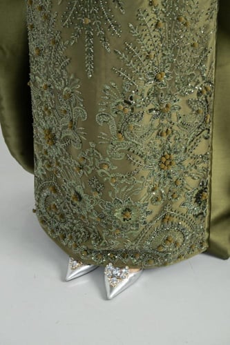 فستان سهره زيتي