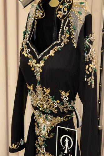 فستان مغربي اسود