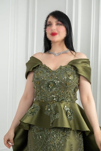 فستان سهره زيتي