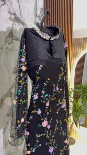 فستان مخمل مورد