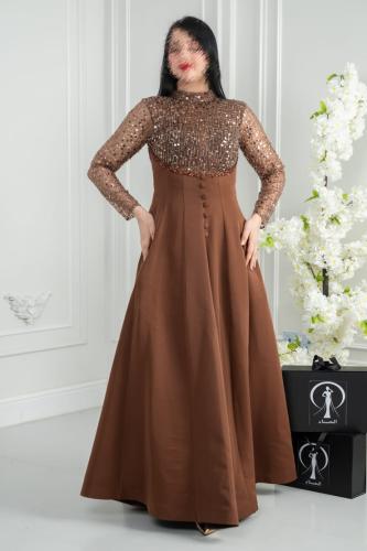 فستان سهره بني ترتر