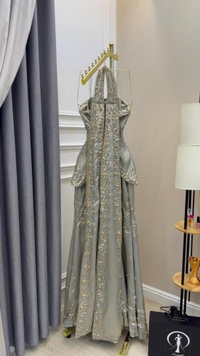 فستان سهره سلفر مطرز