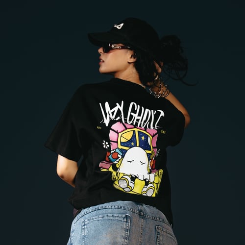 BLACK TEE - LAZY GHOST