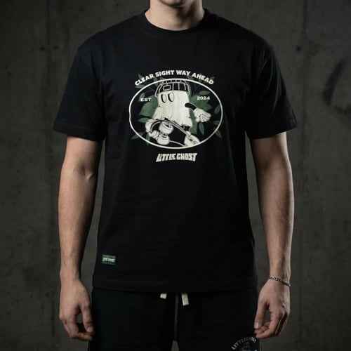 BLACK TEE - GHOST AHEAD