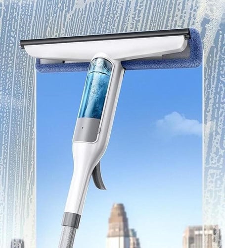 ممسحة للزجاج 2 في 1 تنظيف وكشط الماء مع خاصية رش ا...