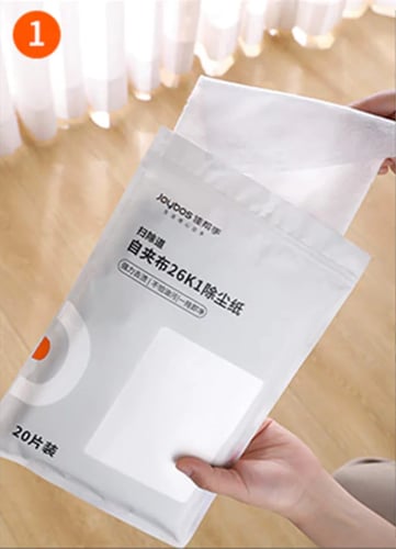 ممسحة أرضية للغبار بتقنية تركيب وازالة قماشة التنظ...