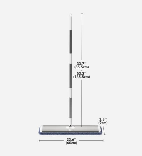 ممسحة مسطحة حجم كبير بطول 60 سم وعرض 9 سم ستانليس...