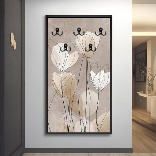 لوحة قماشية بتصميم مودرن لتعليق الملابس