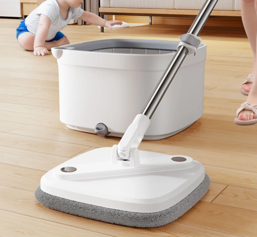 ممسحة مربعة بتقنية فصل الماء النظيف عن المتسخ الاص...