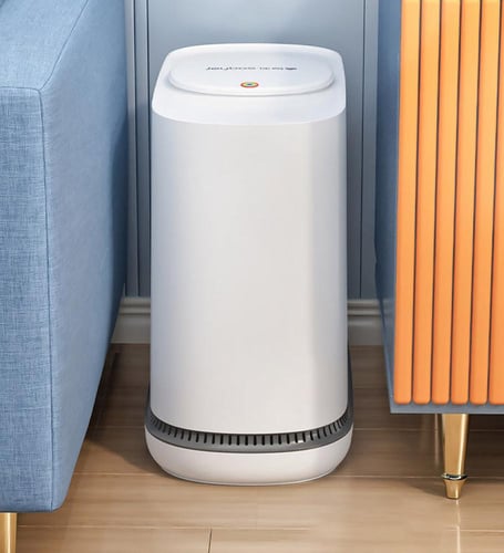 سلة مهملات أنيقة بفتحة صغيرة مع خاصية تمدد الكيس ا...