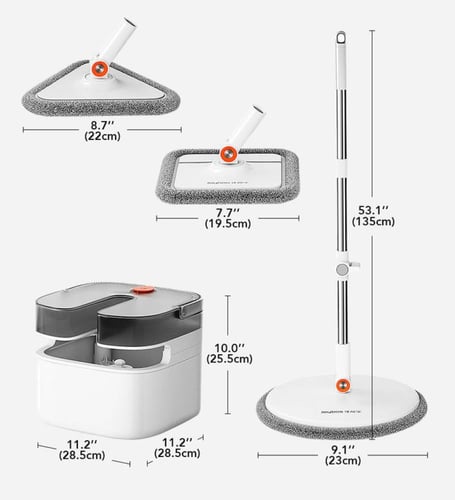 ممسحة ذكية بتقنية فصل الماء النظيف عن المتسخ الاصد...