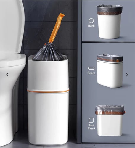 شدة أكياس نفايات مع ربطة للاغلاق