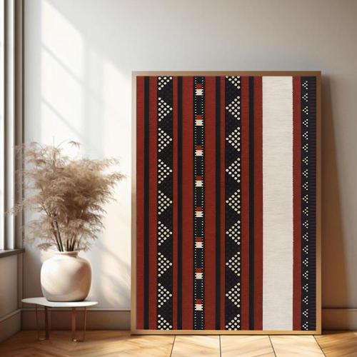 لوحة قماشية بتصميم الفن النجدي مع برواز مجوف