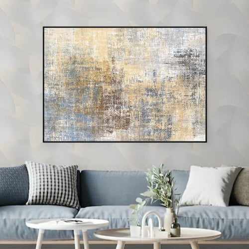 لوحة قماشية بتصميم تجريدي مع برواز مجوف