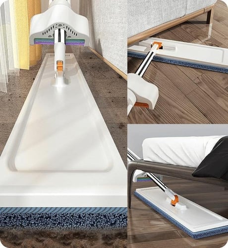 ممسحة مسطحة مع خاصية التنظيف الذاتي 7 طبقات كاشطة...