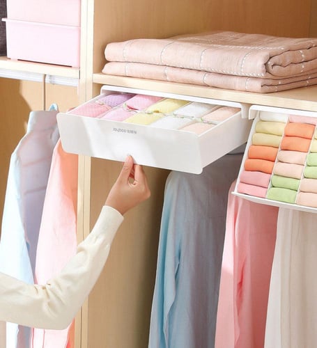 درج منظم للملابس الداخلية للتعليق داخل الخزانة فتح...