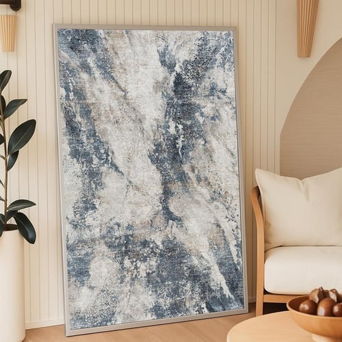 لوحة قماشية بتصميم الفن التشكيلي مع برواز مجوف