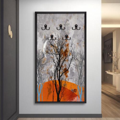 لوحة قماشية بتصميم مودرن لتعليق الملابس