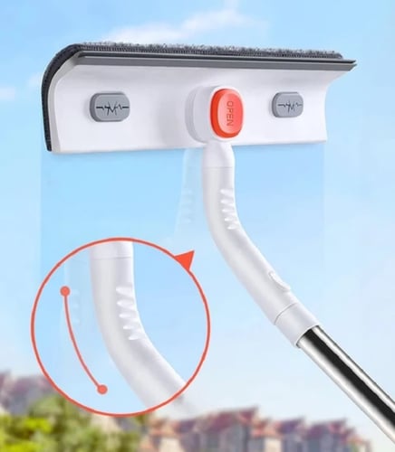 ممسحة للزجاج 2 في 1 تنظيف وكشط الماء