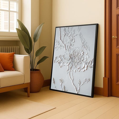 لوحة جداربة قماشية مطبوعة بتصميم اللوحة الجبسية مع...