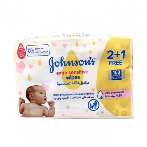 Gentle sensitive wipes for children from Johnson 1...