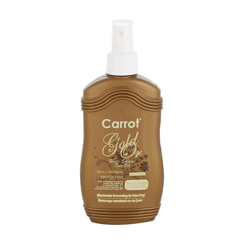 كاروت صن زيت تسمير بخاخ 200 مل ذهبي