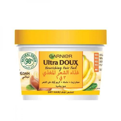 غارنييه ماسك شعر هير فود 3 في 1 390 مل بالموز والش...