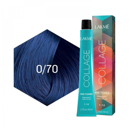 Blue hair dye 0/70 from Lacme 60 ml
