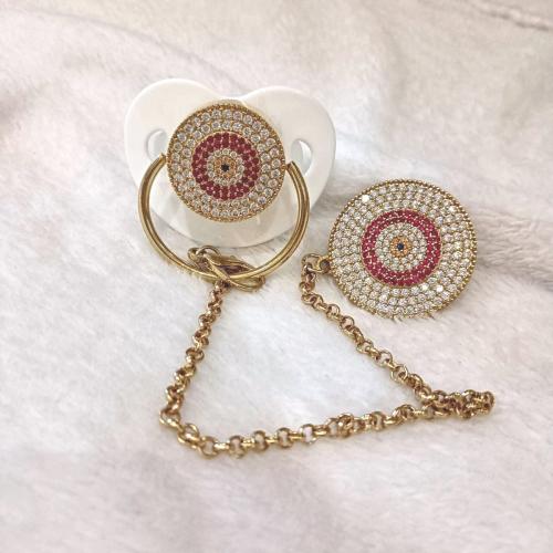 لهايه مواليد كرستال وردي مع مشبك