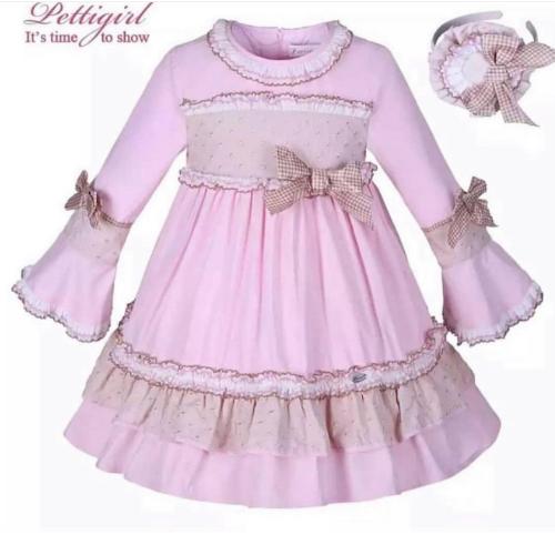 فستان بناتي وردي