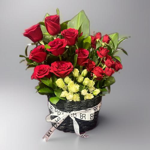 سلة ورد احمر RC022