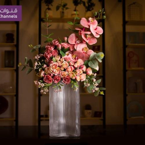 ورد صناعي وردي -RA008