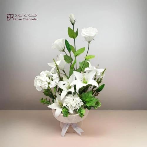 باقة زهور بيضاء