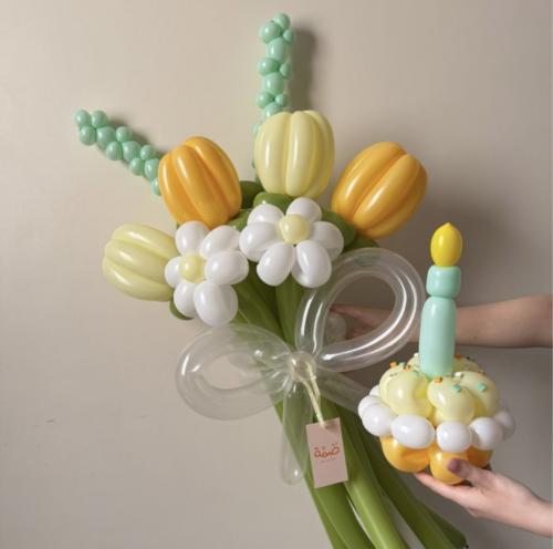 باقة بالونات الورد 24