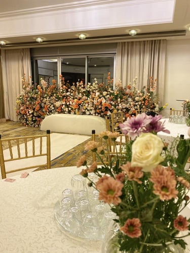 كوشة خلفية الورد