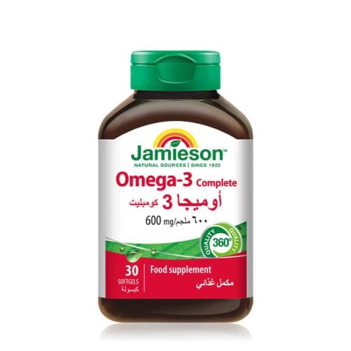 اوميجا 3 600 ملجم 30 كبسولة Jamieson OMEGA 3 600 m...