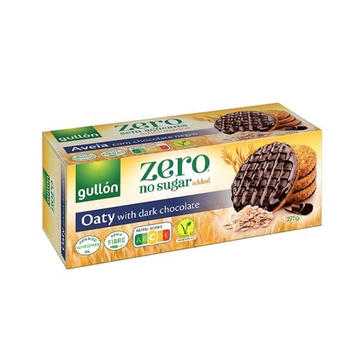بسكويت شوفان بالشوكلاتة الداكنة gullon ZERO