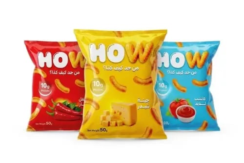هاو بروتين بف 50 جم How Food Protein Corn puff che...