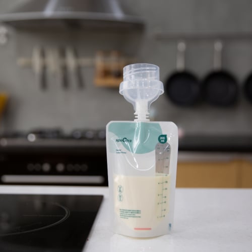 أكياس حفظ الحليب مع موصل - 10 أكياس