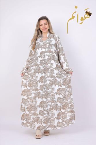 White design with brown pattern