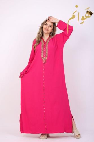 Fashion design with front gold embroidery