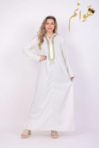 White design with front gold embroidery