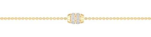 Gold-plated bracelet with white cubic zirconia - D...