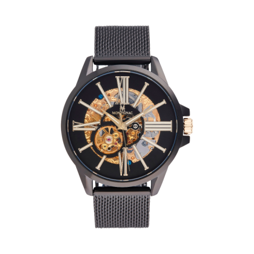 Montignac Men's Automatic Watch with Exposed Case...